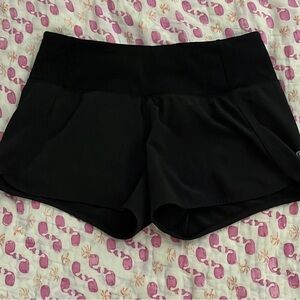 Lululemon Black speed up shorts